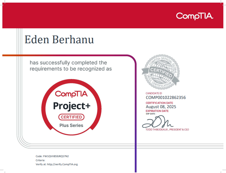 CompTIA certificate